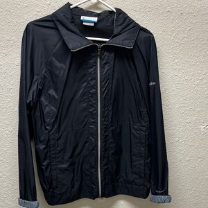 Columbia Men’s Black Hooded Windbreaker Jacket